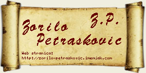 Zorilo Petrašković vizit kartica